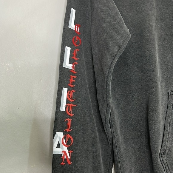 LLIA COLLECTION Psycho and you love it grey hooded sweatshirt small adult - Picture 2 of 10